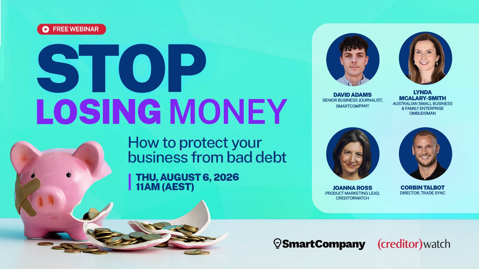 NEW WEBINAR – Stop losing money: How to protect your business from bad debt
